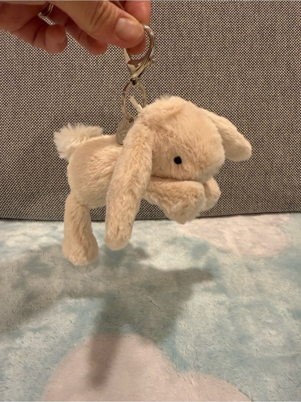 Jellycat Smudge Rabbit Bag Charm BNWT